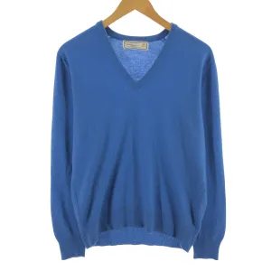 70'S GLENMAC V-neck cashmere knit sweater made in Scotland, men's S, vintage /eaa405048