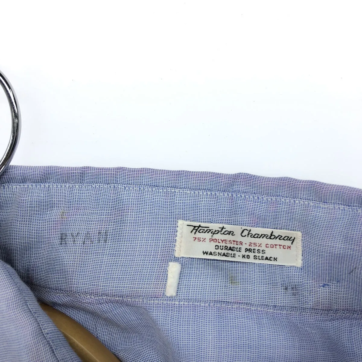 70'S Hampton Chambray long sleeve shirt, men's L, vintage /eaa453201