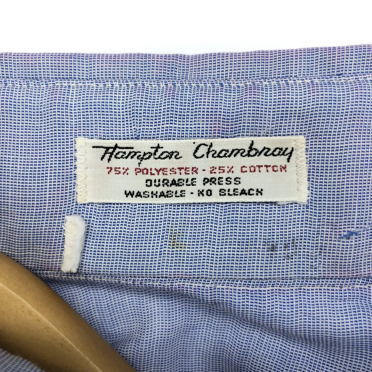 70'S Hampton Chambray long sleeve shirt, men's L, vintage /eaa453201