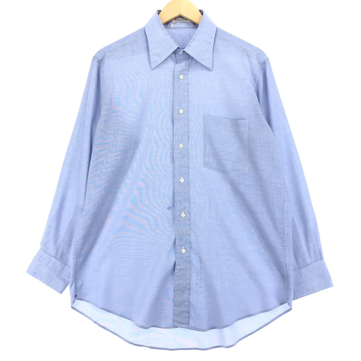 70'S Hampton Chambray long sleeve shirt, men's L, vintage /eaa453201