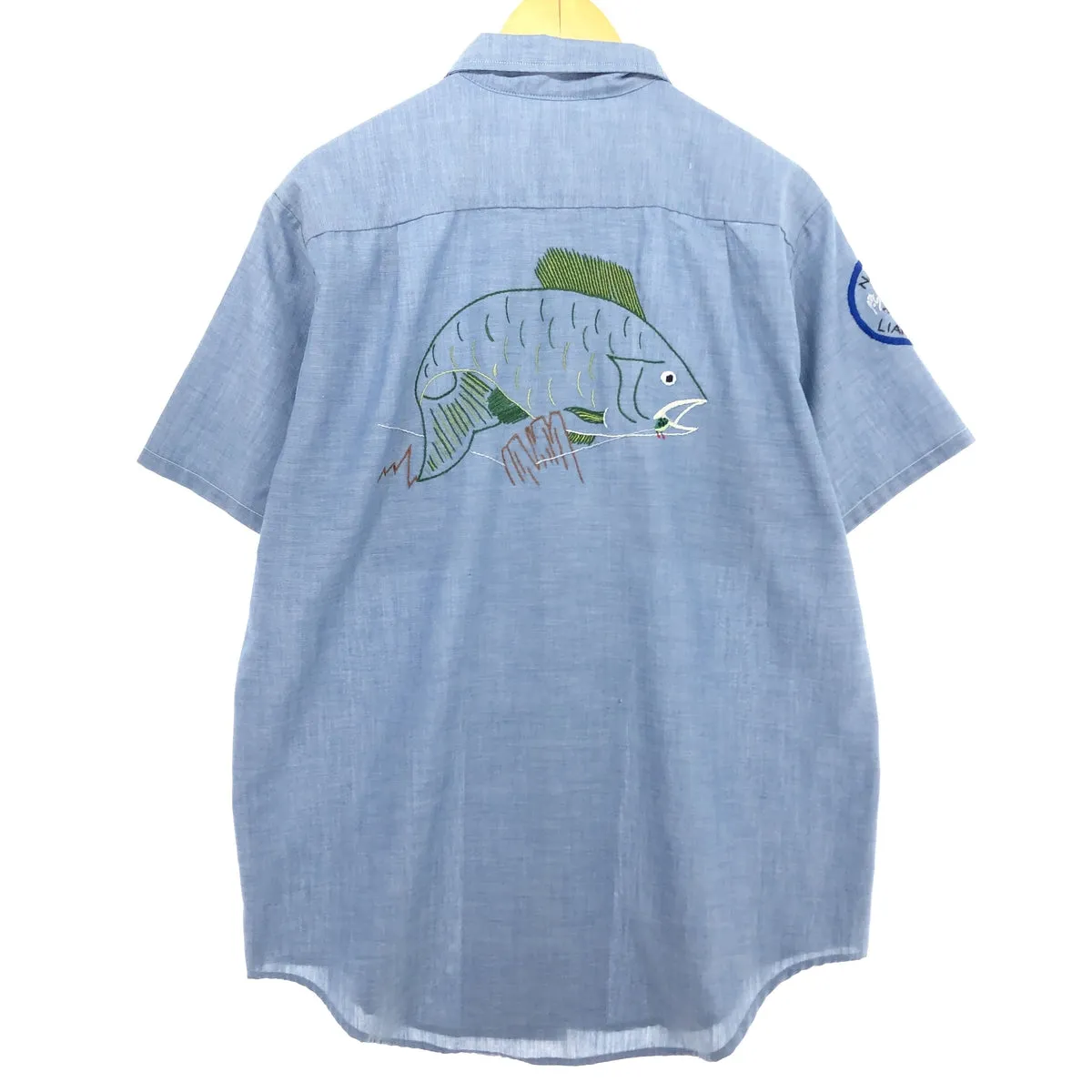 70'S JCPenney BIG MAC Chambray Short Sleeve Work Shirt Men's Medium Vintage /eaa464585