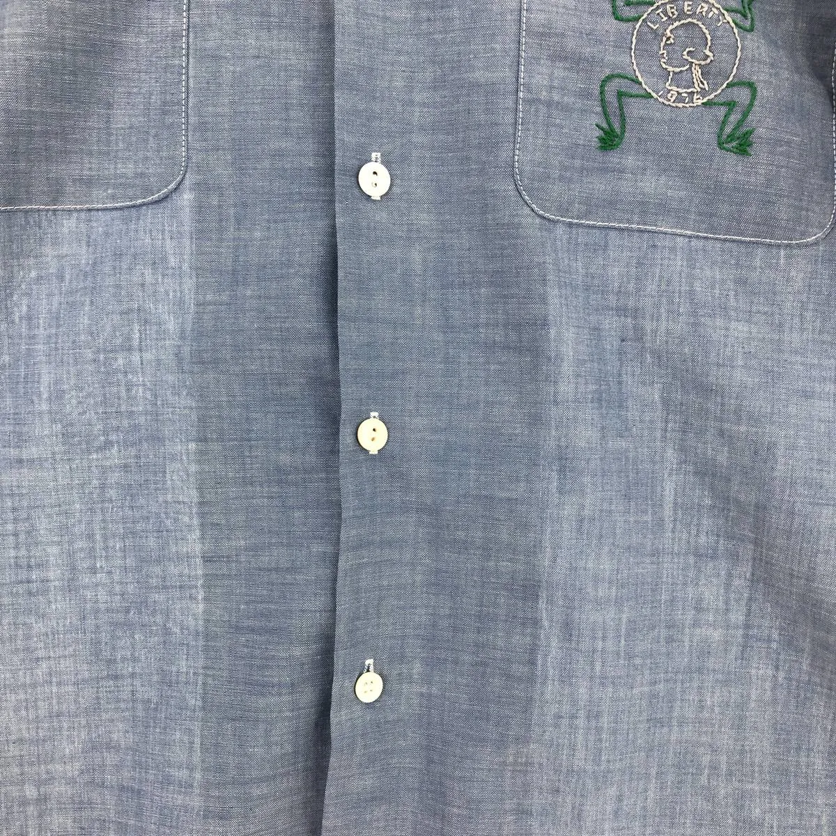 70'S JCPenney BIG MAC Chambray Short Sleeve Work Shirt Men's Medium Vintage /eaa464585
