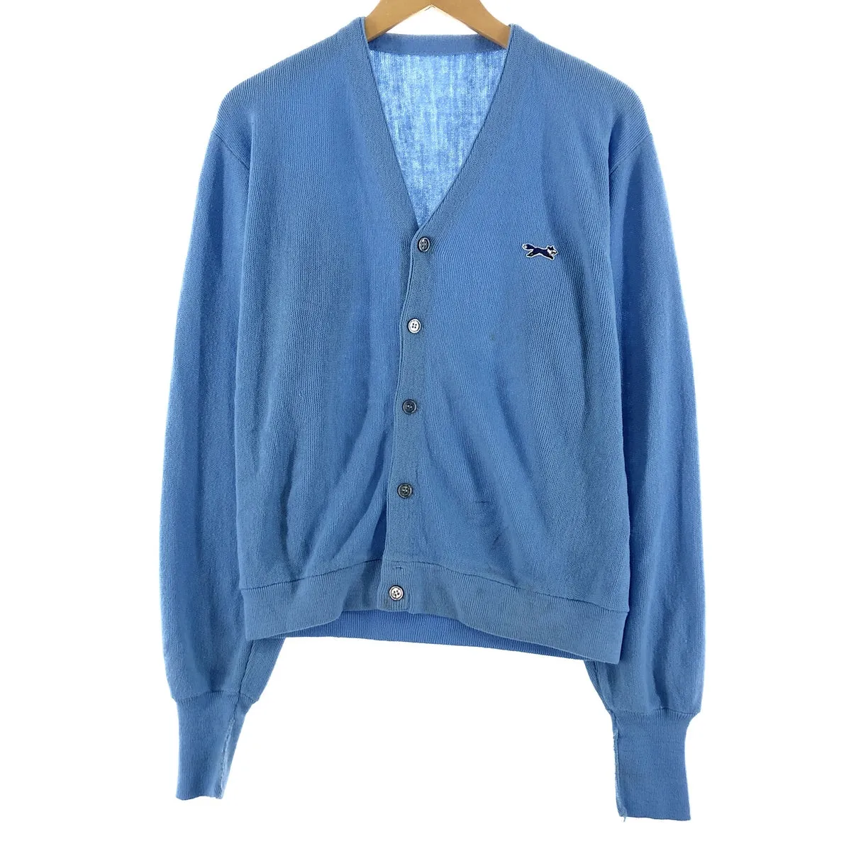 70's THE FOX COLLECTION Acrylic Knit Cardigan Men's L Vintage /eaa369922