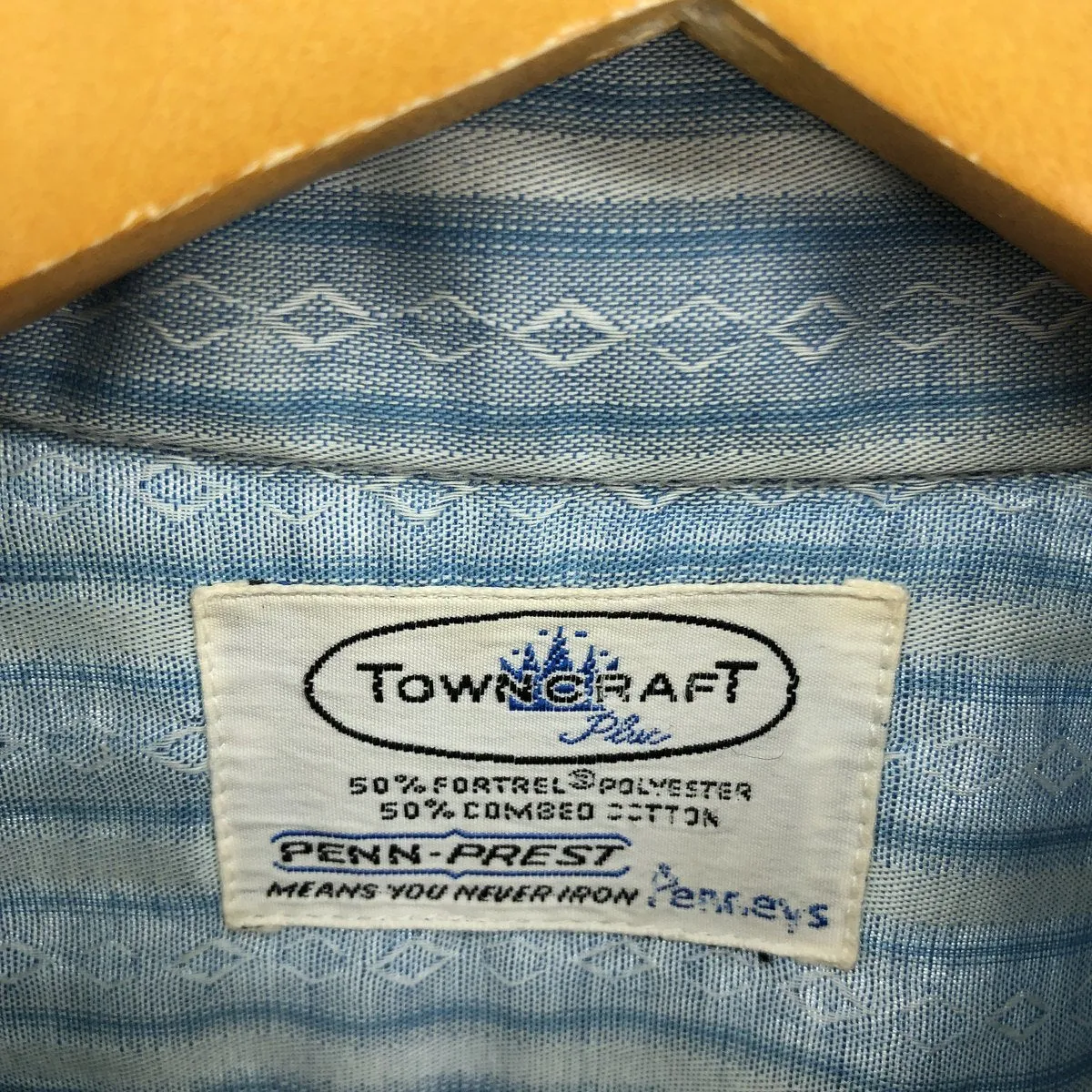 70'S Town Craft PENNEY'S all-over print short-sleeve polycotton shirt, men's L, vintage /eaa456279