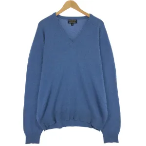 80s-90'S Brooks Brothers V-neck cashmere knit sweater Made in England Men's XL Vintage /eaa500125
