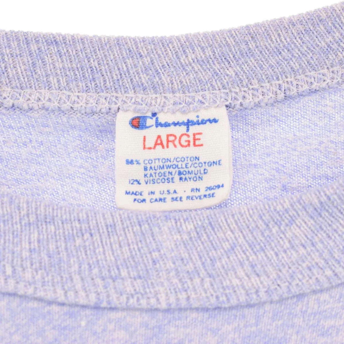 80'S Champion Tricot Tag 88/12 Hachi Hachi One Two Body Marble Print T-Shirt Made in USA Men's L Vintage /eaa320969