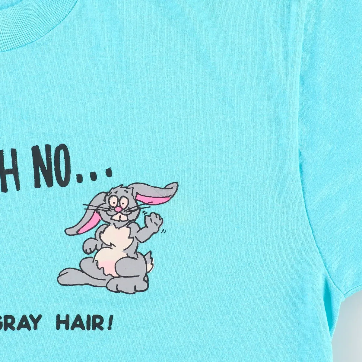80's SCREEN STARS Rabbit Pattern Print T-Shirt Made in USA Men's L Vintage /eaa446452
