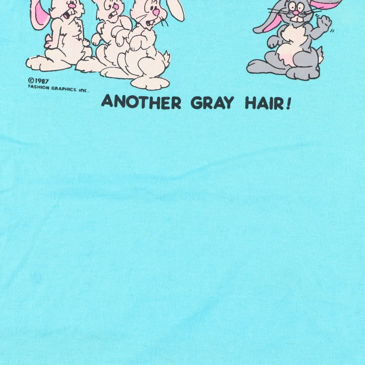 80's SCREEN STARS Rabbit Pattern Print T-Shirt Made in USA Men's L Vintage /eaa446452