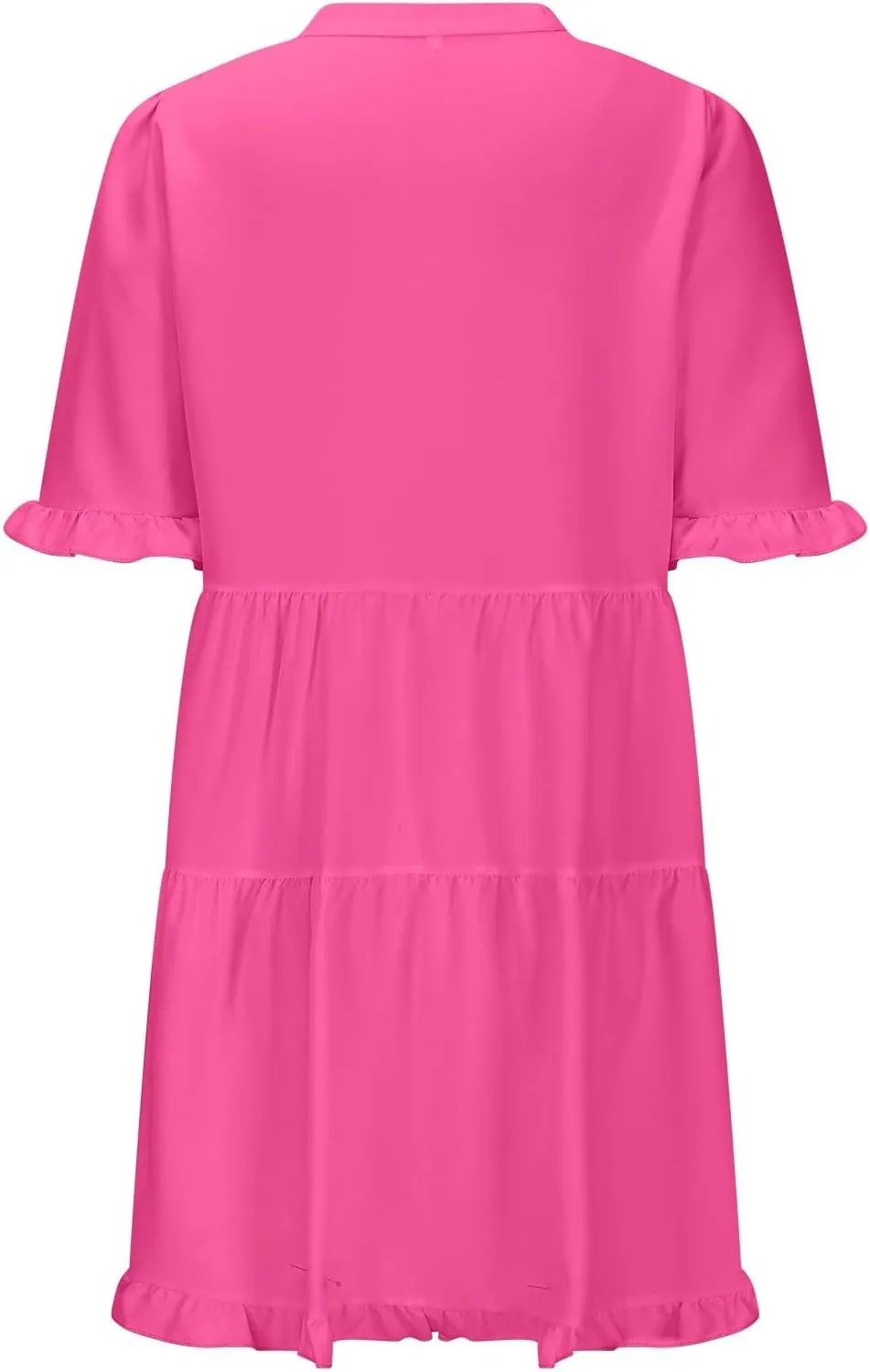 Babydoll Dresses for Women Summer Beach Dress Sexy V Neck Dresses Casual Ruffle Sun Dresses Mini A-Line Dress 2025