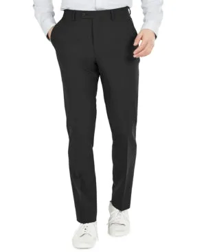 Bar Iii Mens Slim fit Dress Pants 33 / 32 Black Solid