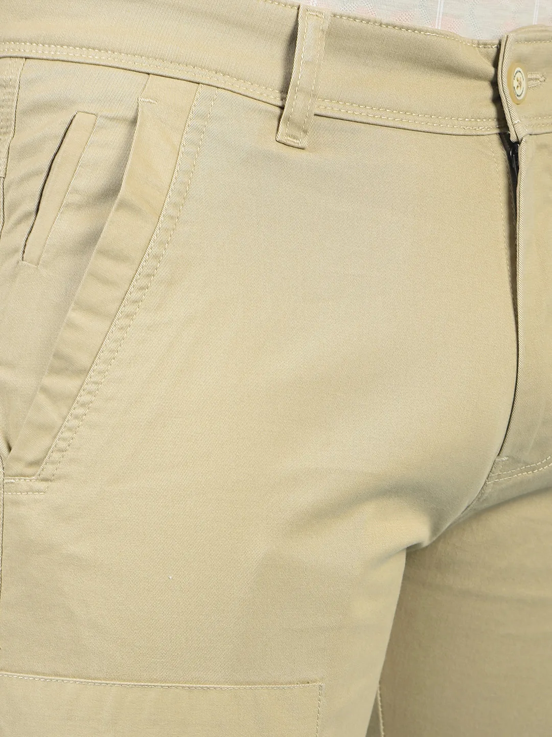 Beige Cargo Trousers