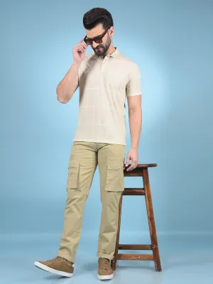 Beige Cargo Trousers