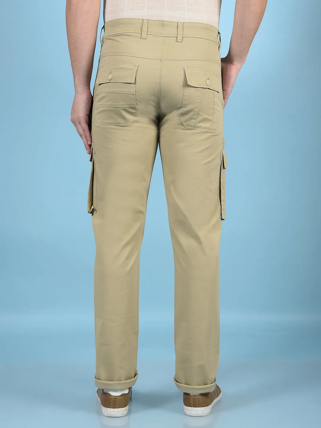 Beige Cargo Trousers