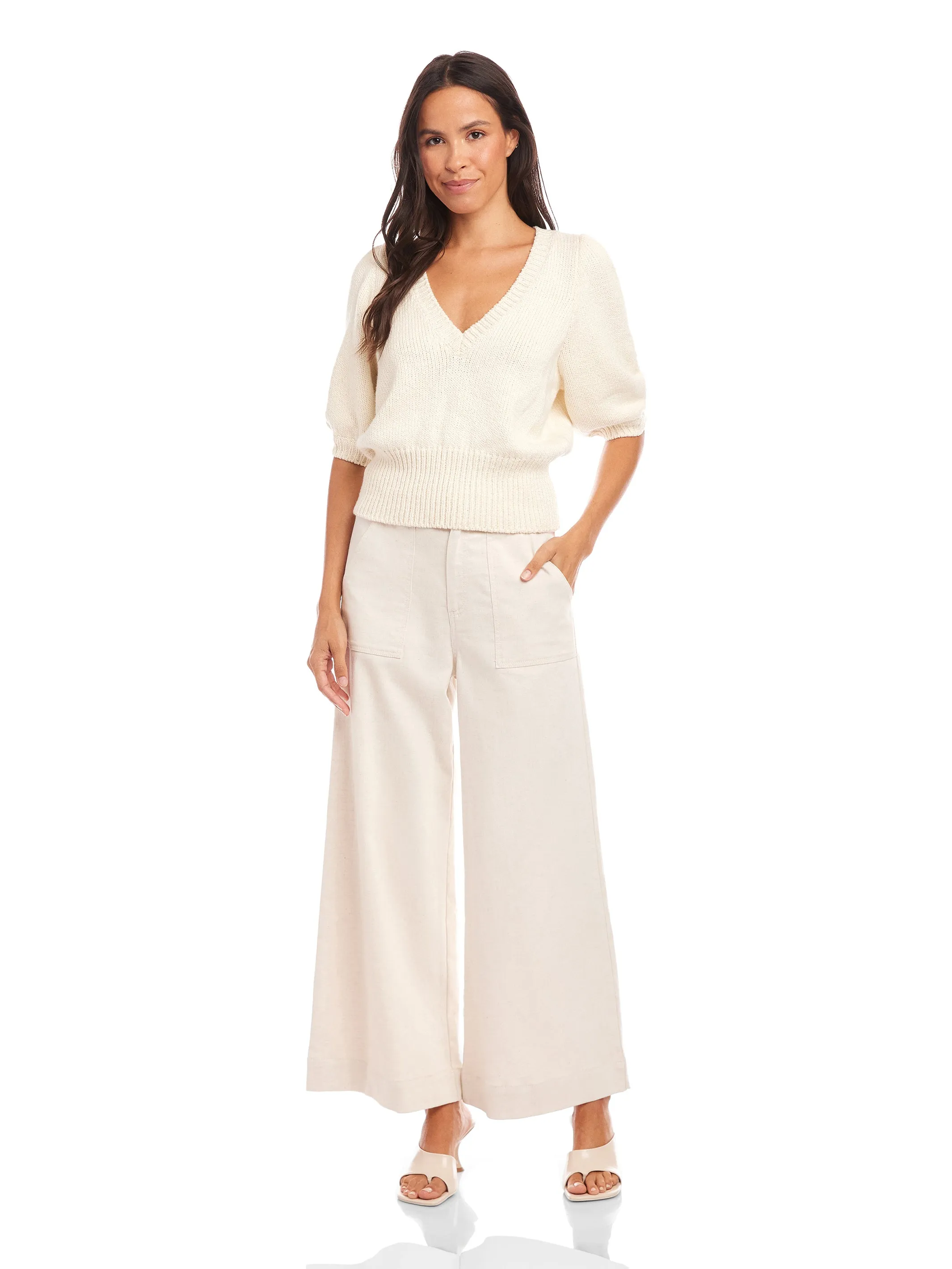 Bennet Shirred Sleeve Sweater