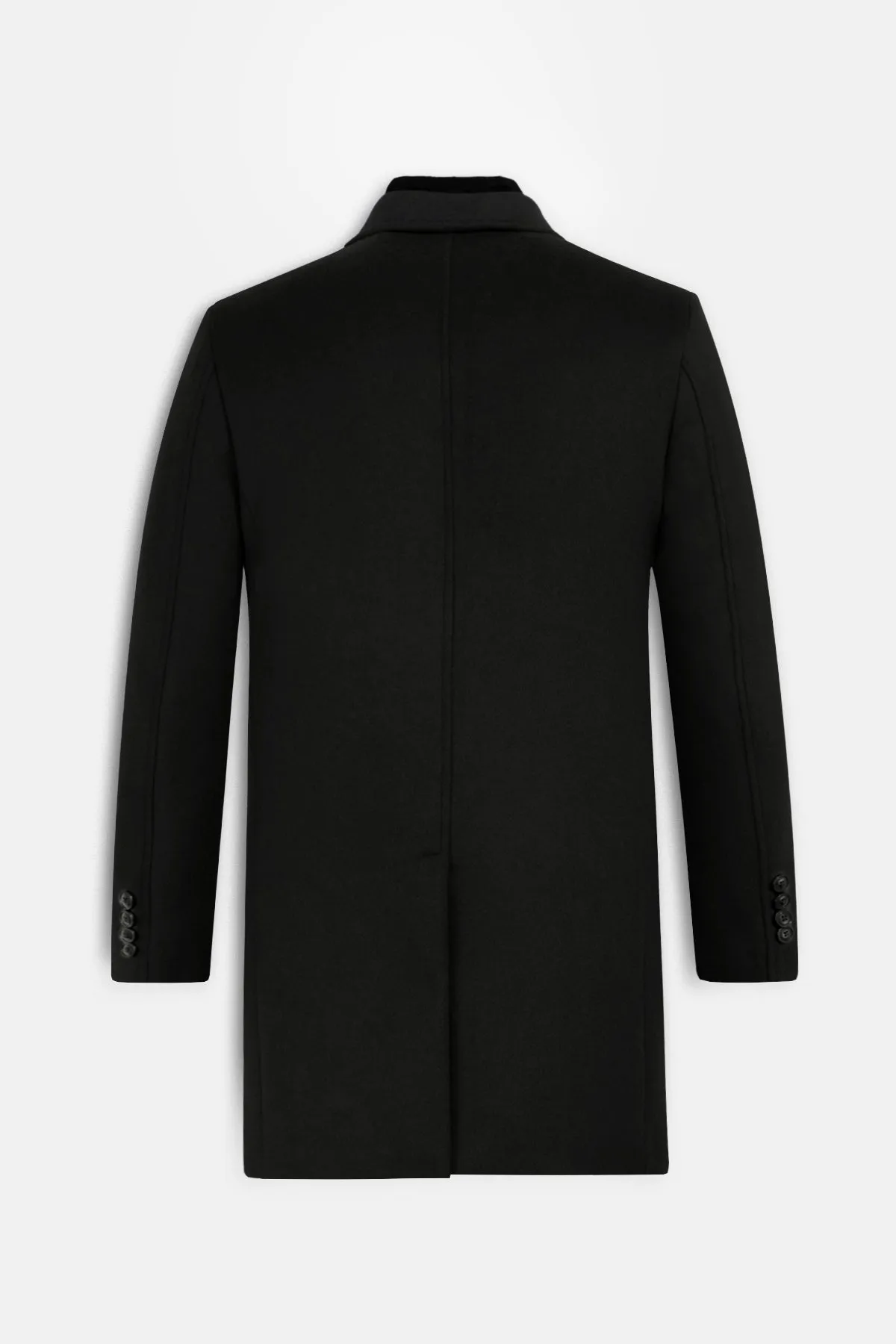 Black Felt Coat with removable padded piece