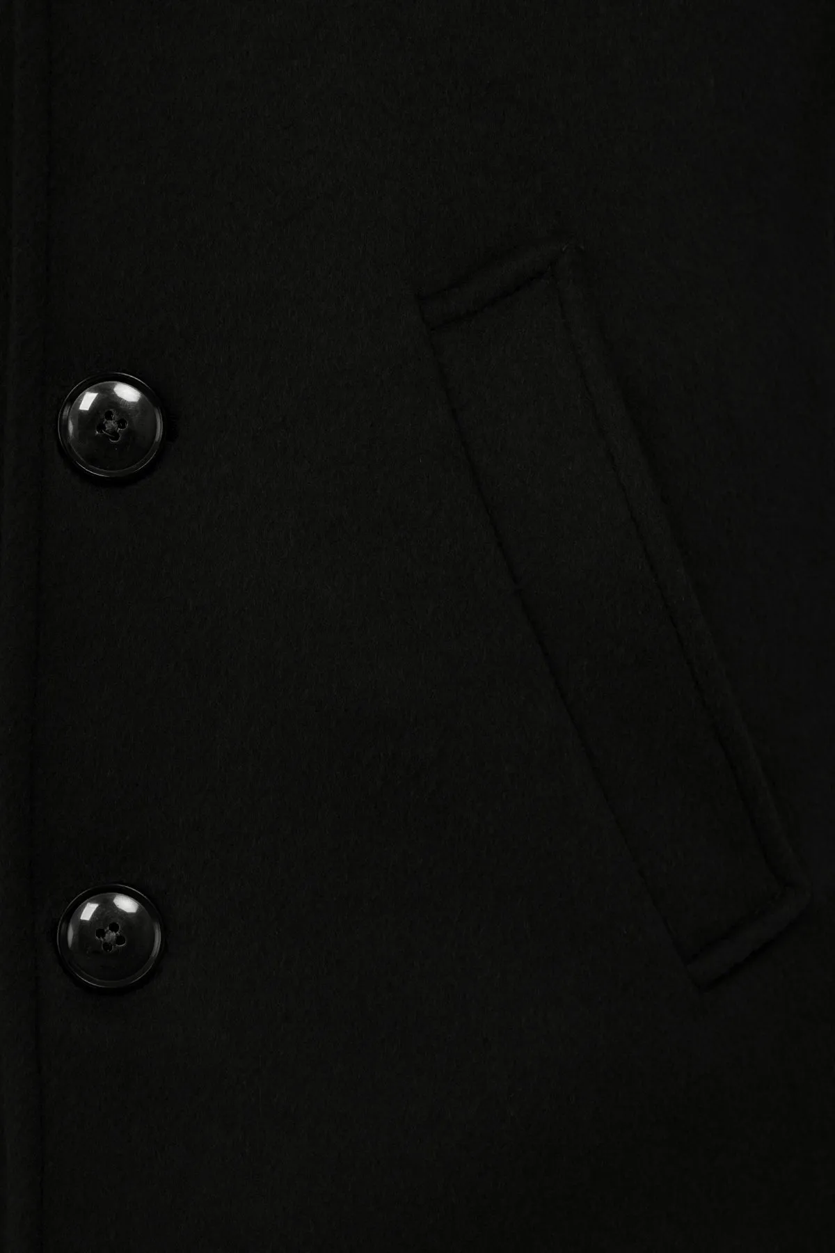 Black Felt Coat with removable padded piece
