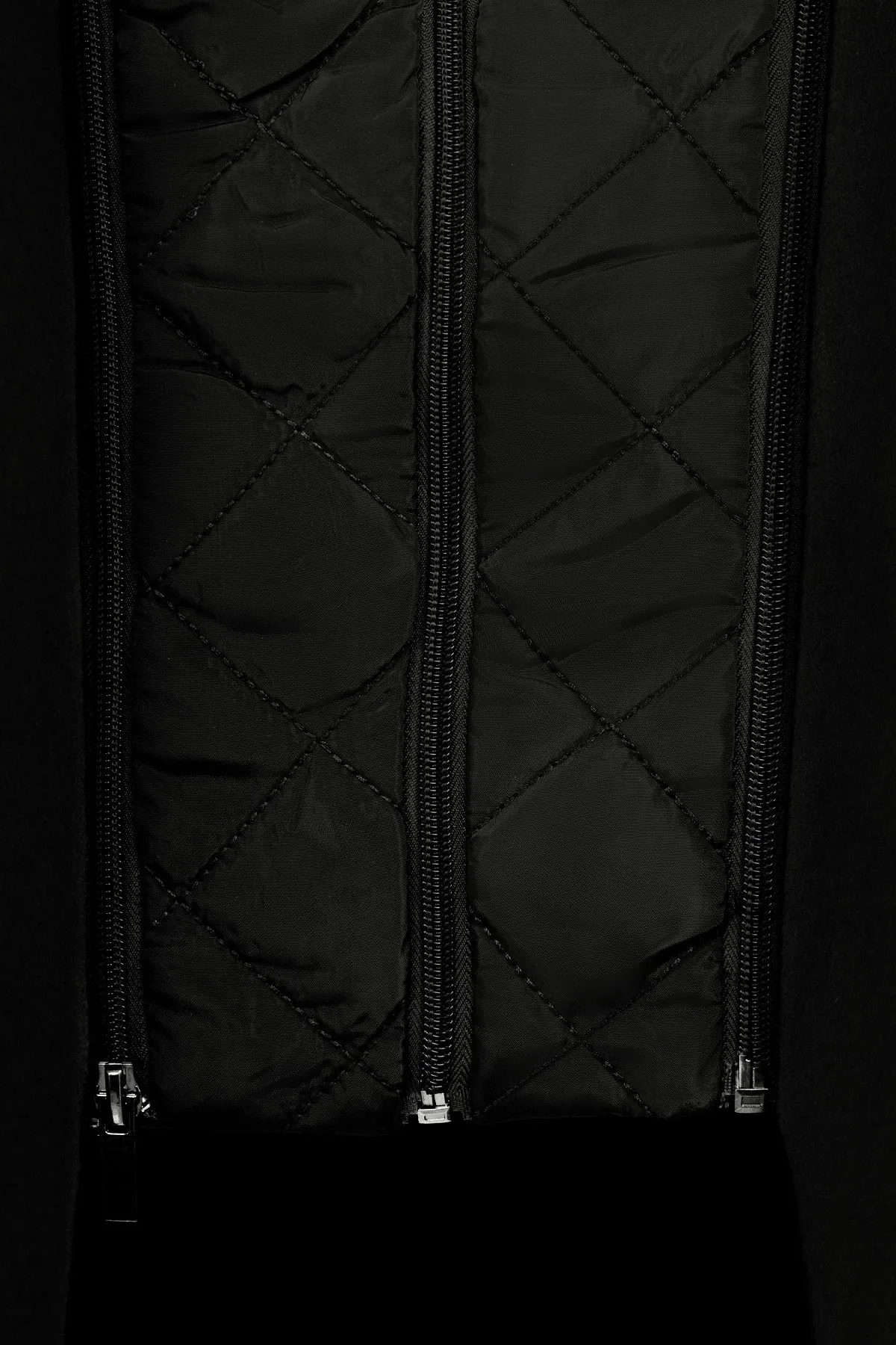 Black Felt Coat with removable padded piece