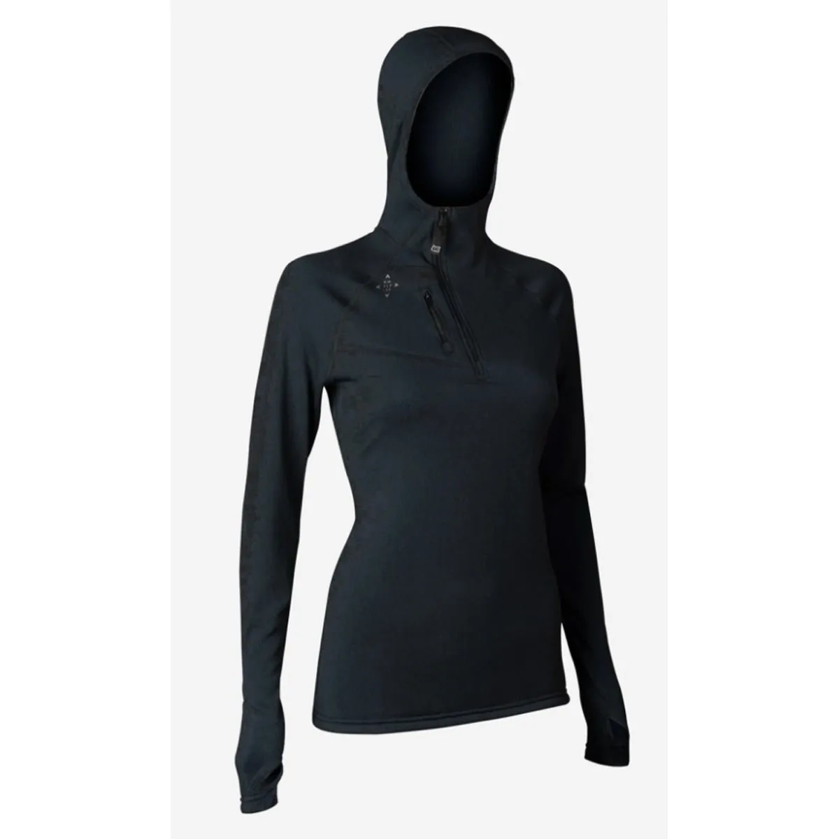 BLACK SPIDER HOODY - WOMEN'S LONG SLEEVE SHIRTS