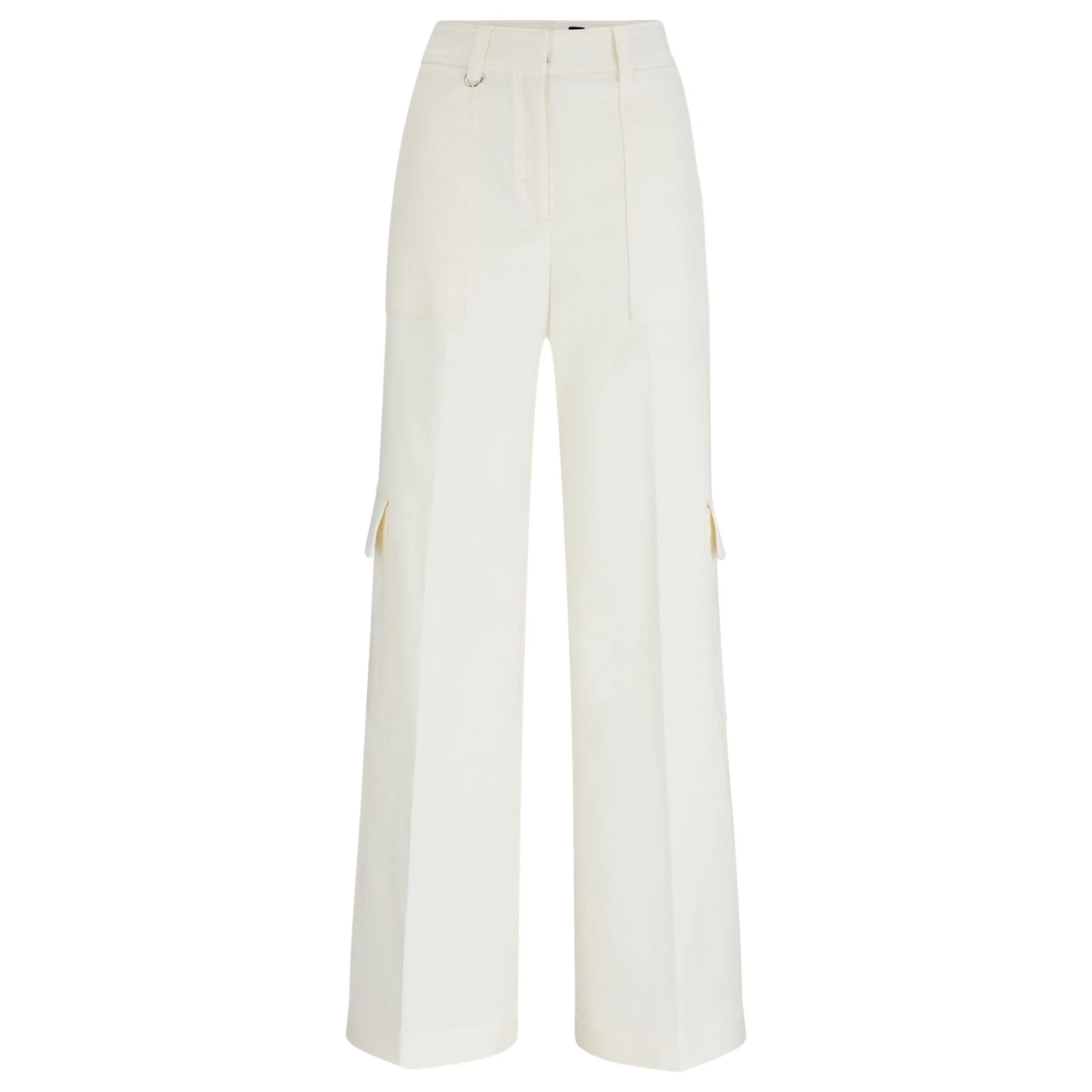 BOSS STRAIGHT FIT TROUSERS IN COTTON BLEND