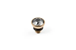 Bottone 5mm Crystal Top Gold
