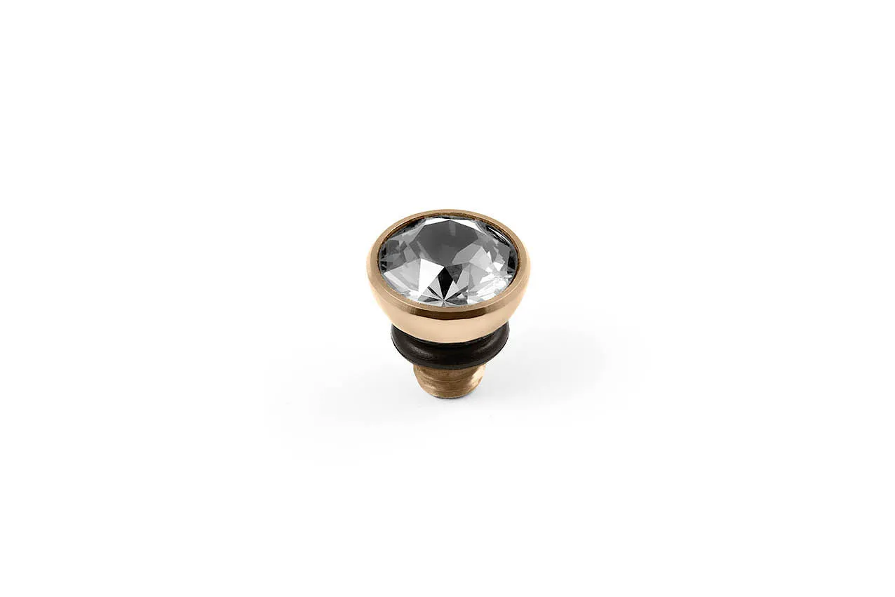 Bottone 5mm Crystal Top Gold