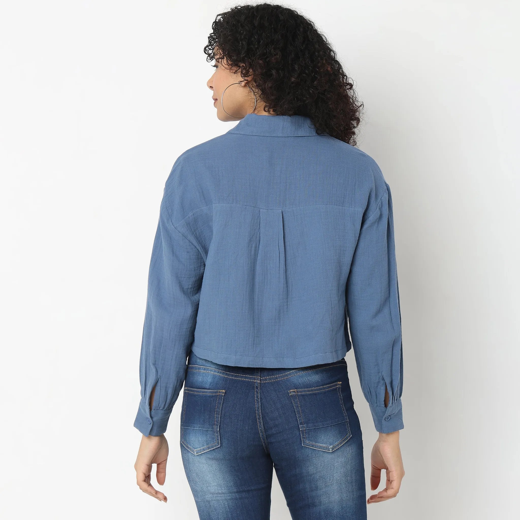Boxy Fit Solid Shirts