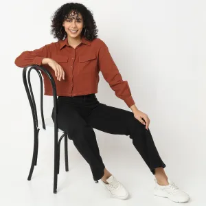 Boxy Fit Solid Shirts
