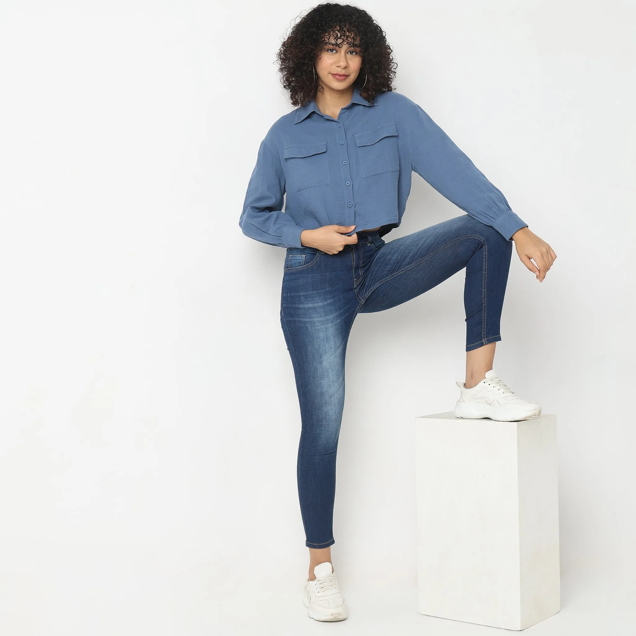 Boxy Fit Solid Shirts
