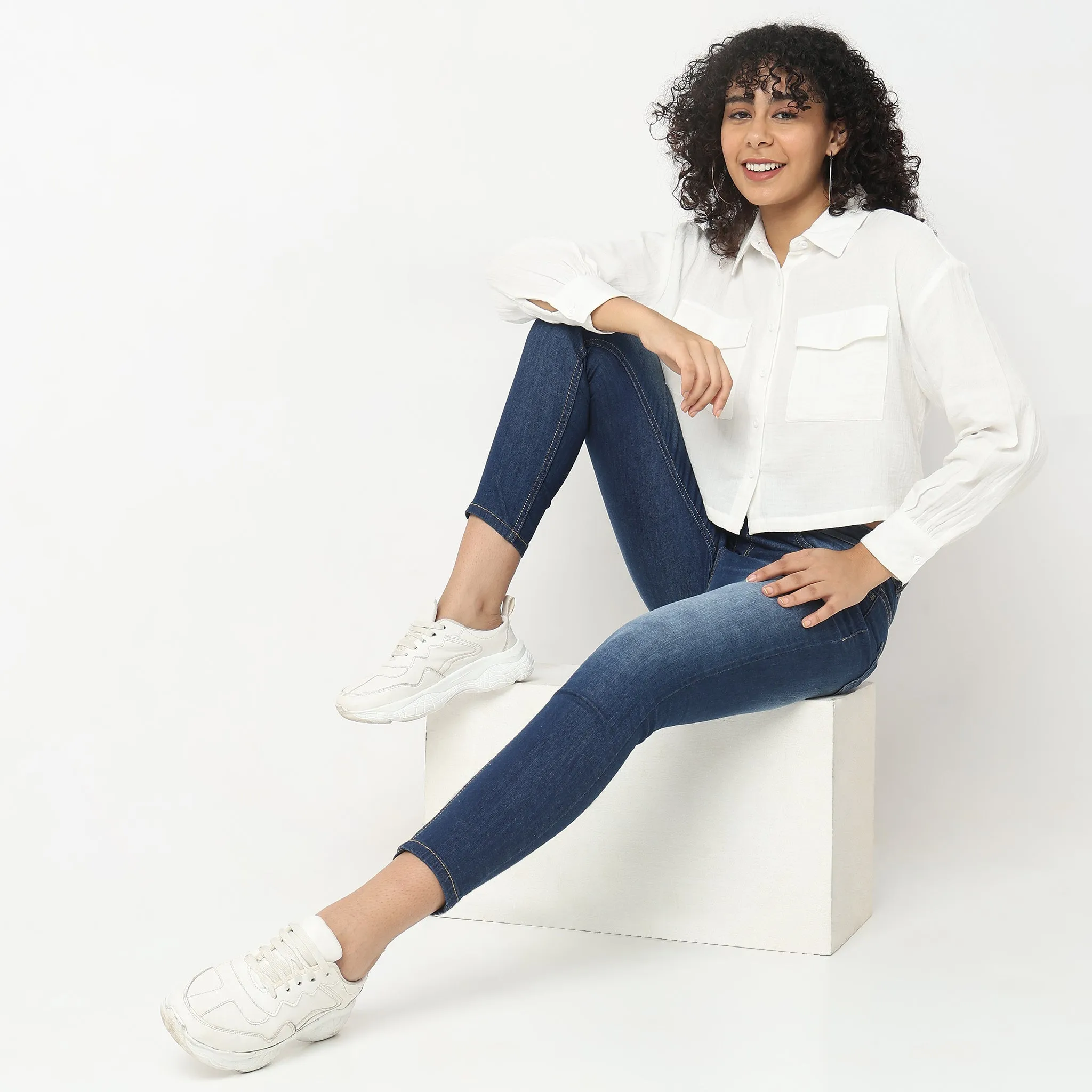 Boxy Fit Solid Shirts