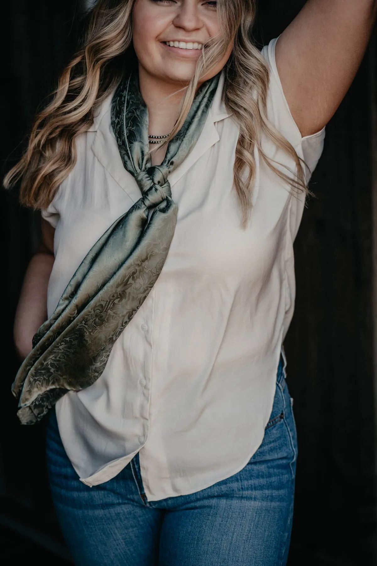 'Cassidy' Ivory Capped Sleeve Button Down Top (2 - S Only)