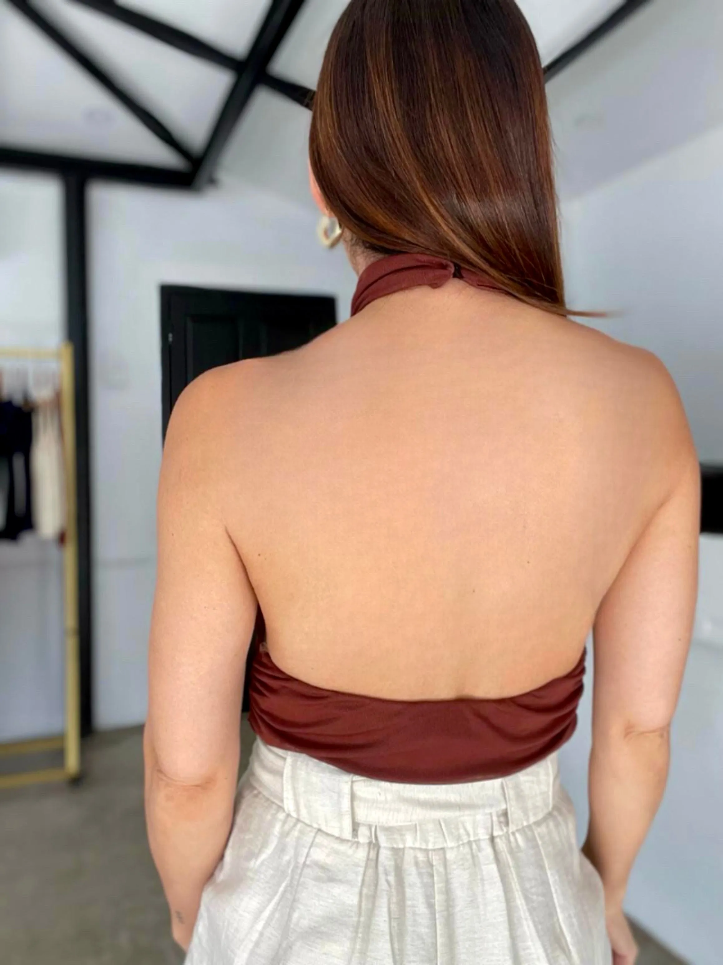 Chocolate Ripple Halter Top