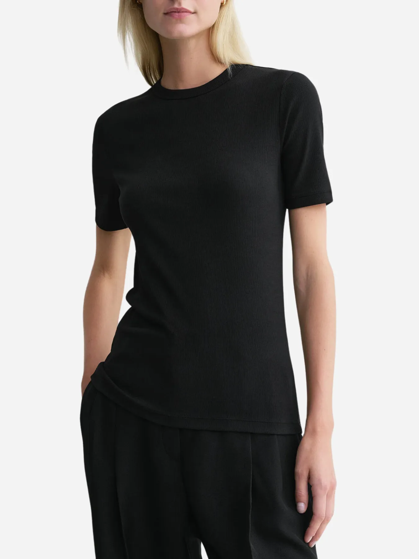 Classic Rib Tee - Black