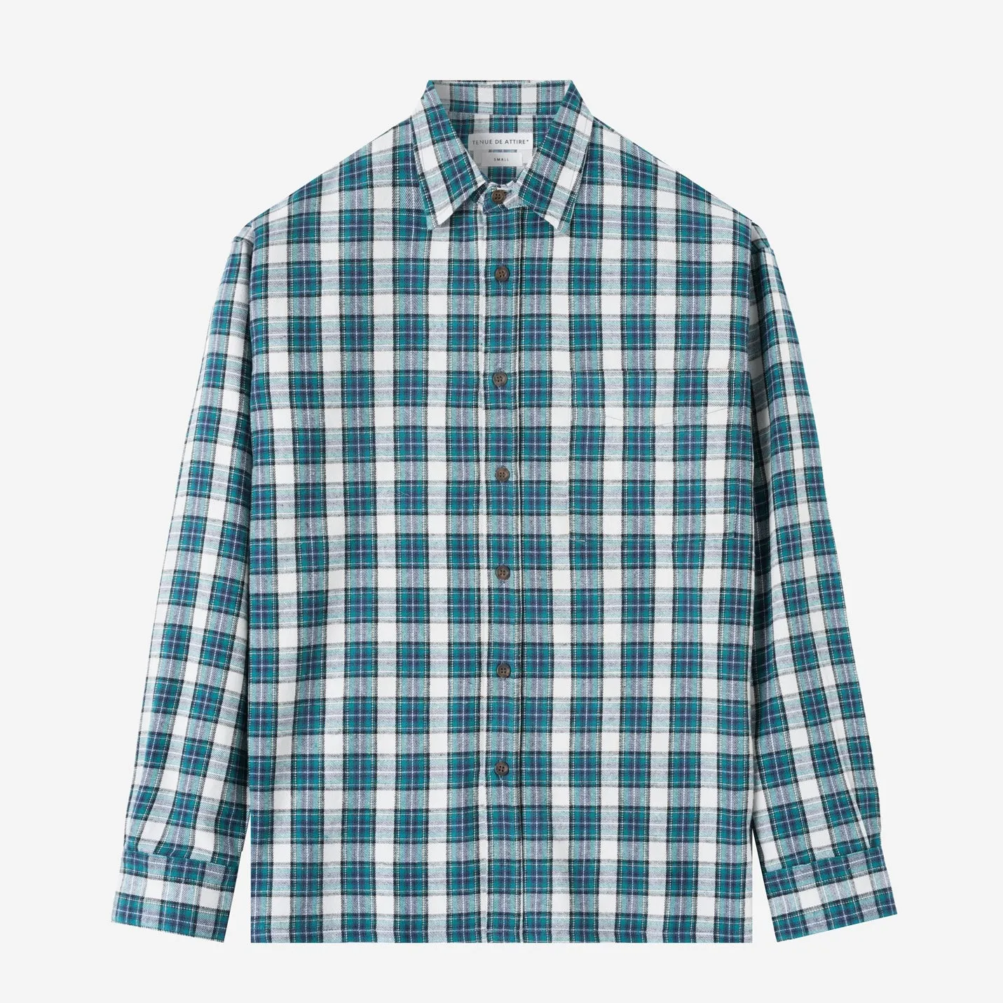 College Days Long Sleeve Plaid Shirt - Green Navy