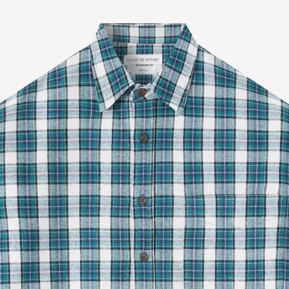 College Days Long Sleeve Plaid Shirt - Green Navy