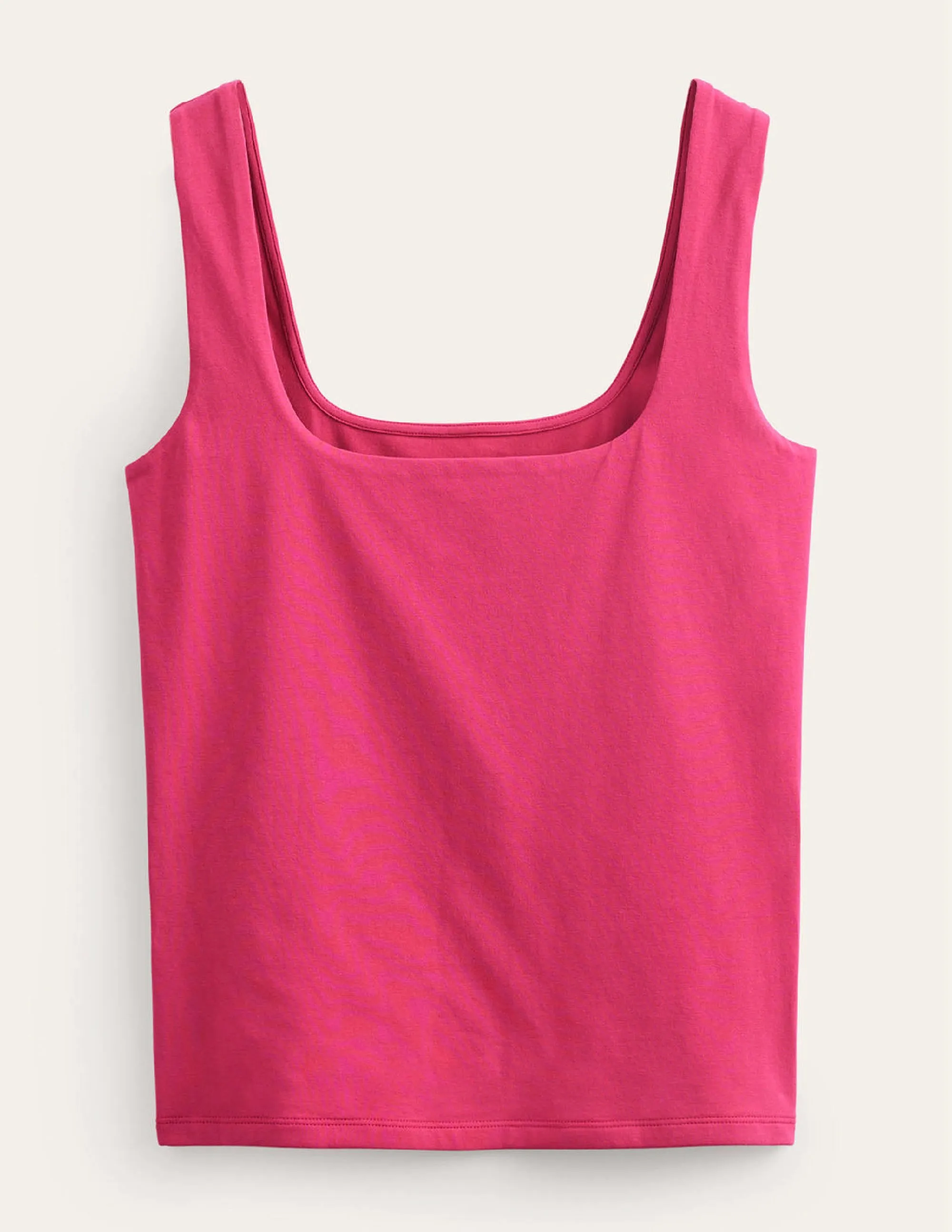 Double Layer Square Neck Vest-Warm Cranberry
