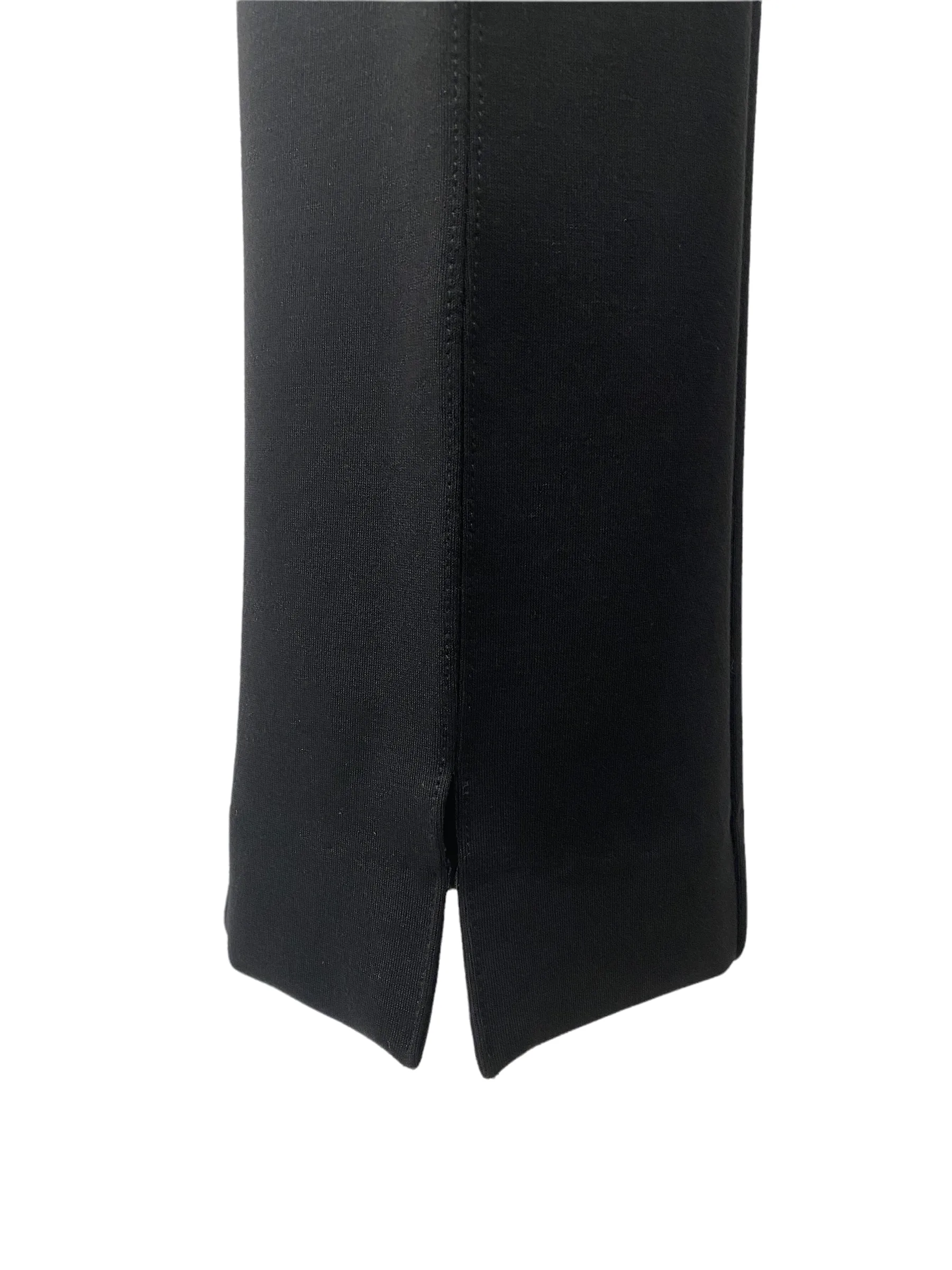 E&F Front Slit Pant w/Sewn Seam Black