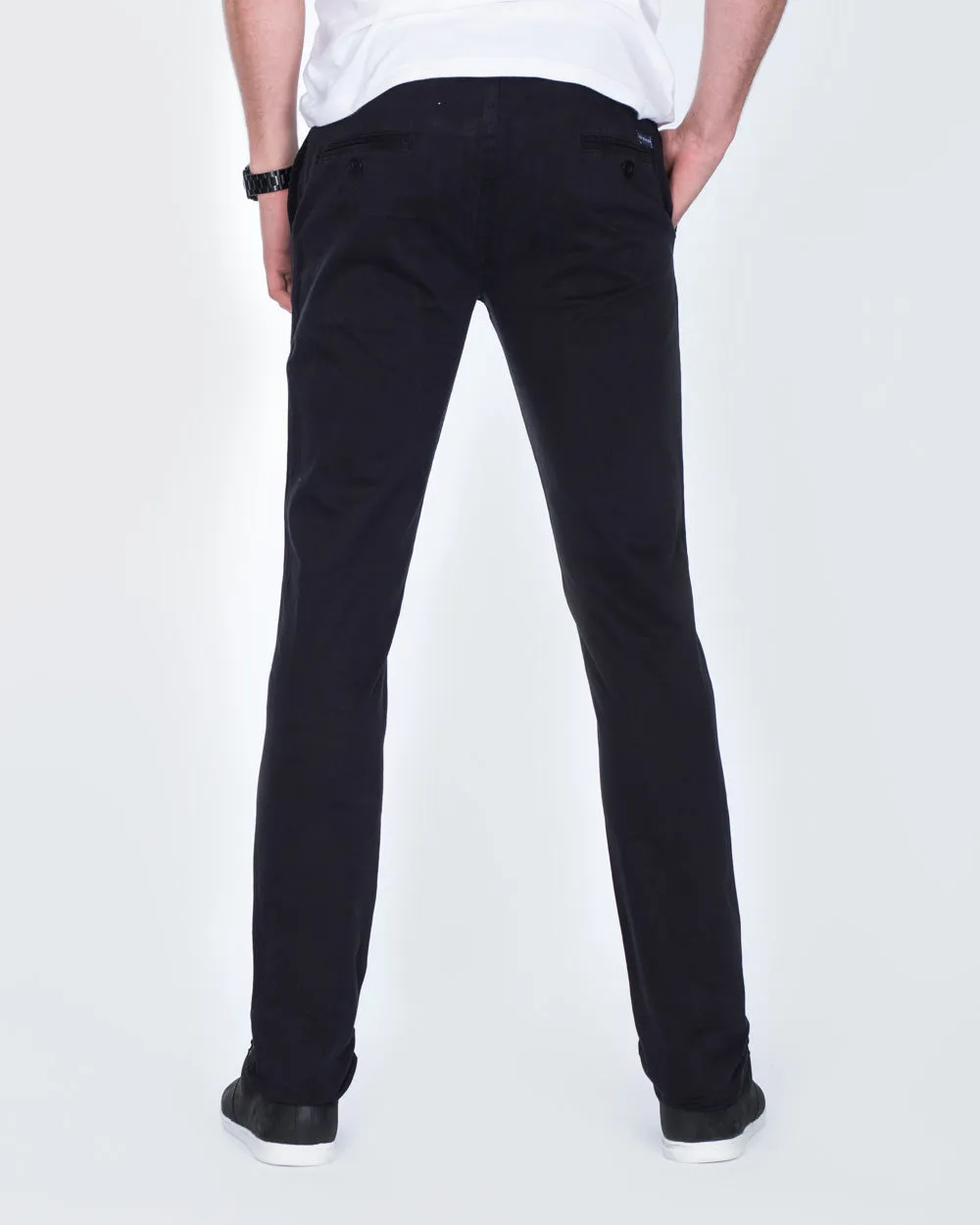 Ed Baxter Slim Fit Tall Chinos (black)