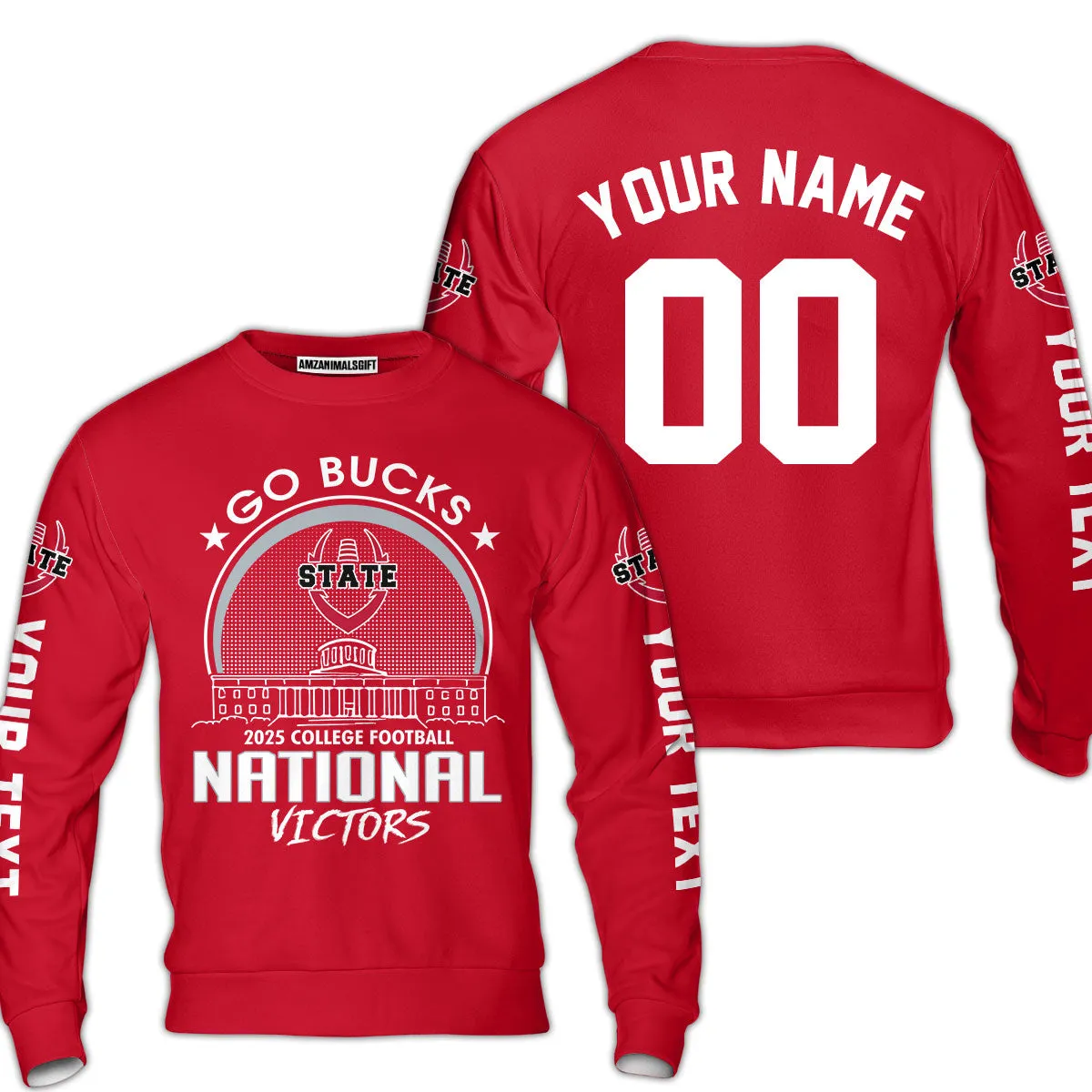 Go Bucks 2025 College Football Victors Custom Double Sided Baseball Jersey, National Winner Shirt, 2025 Champions Columbus Ohio Custom Baseball Jersey