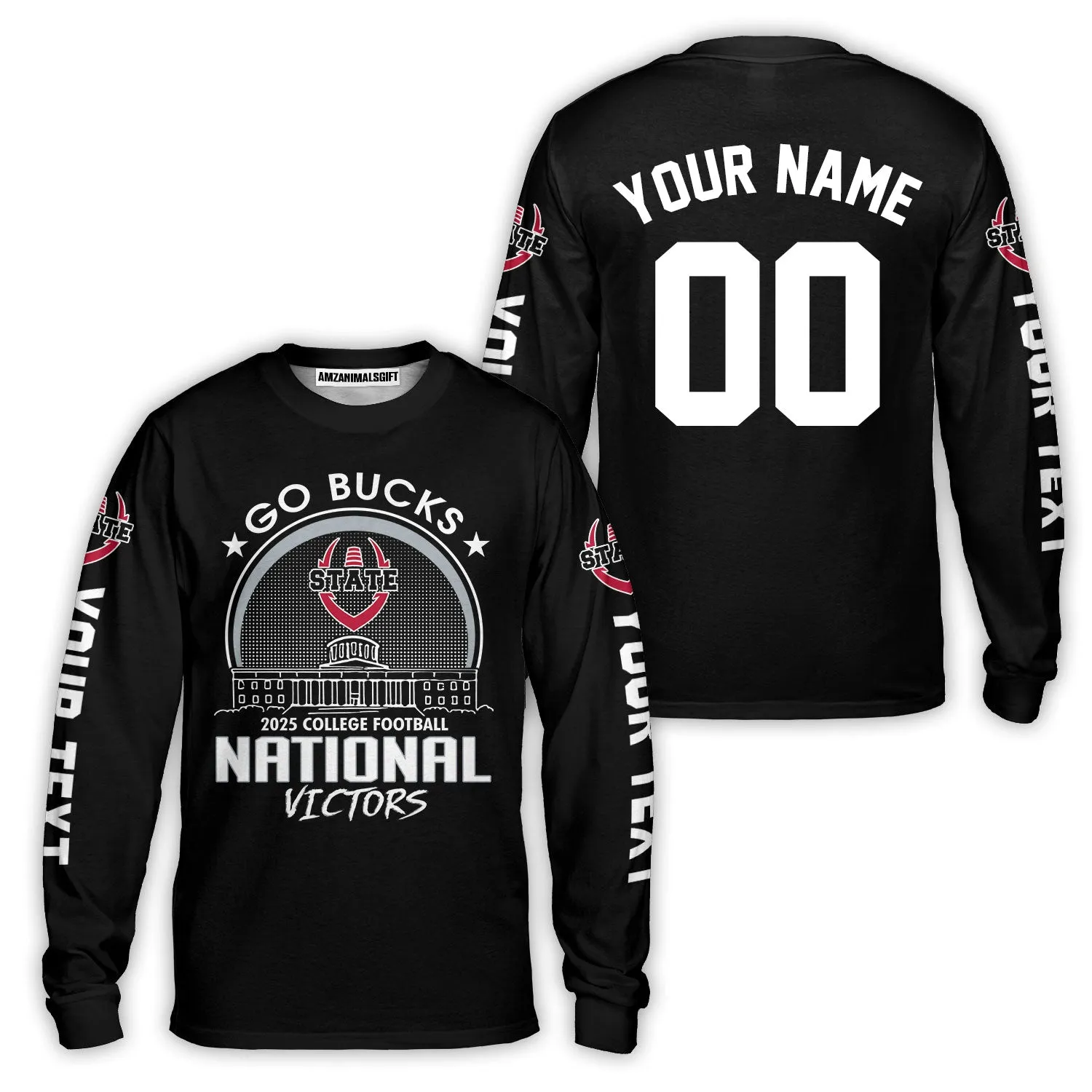 Go Bucks 2025 College Football Victors Custom Double Sided Baseball Jersey, National Winner Shirt, 2025 Champions Columbus Ohio Custom Baseball Jersey
