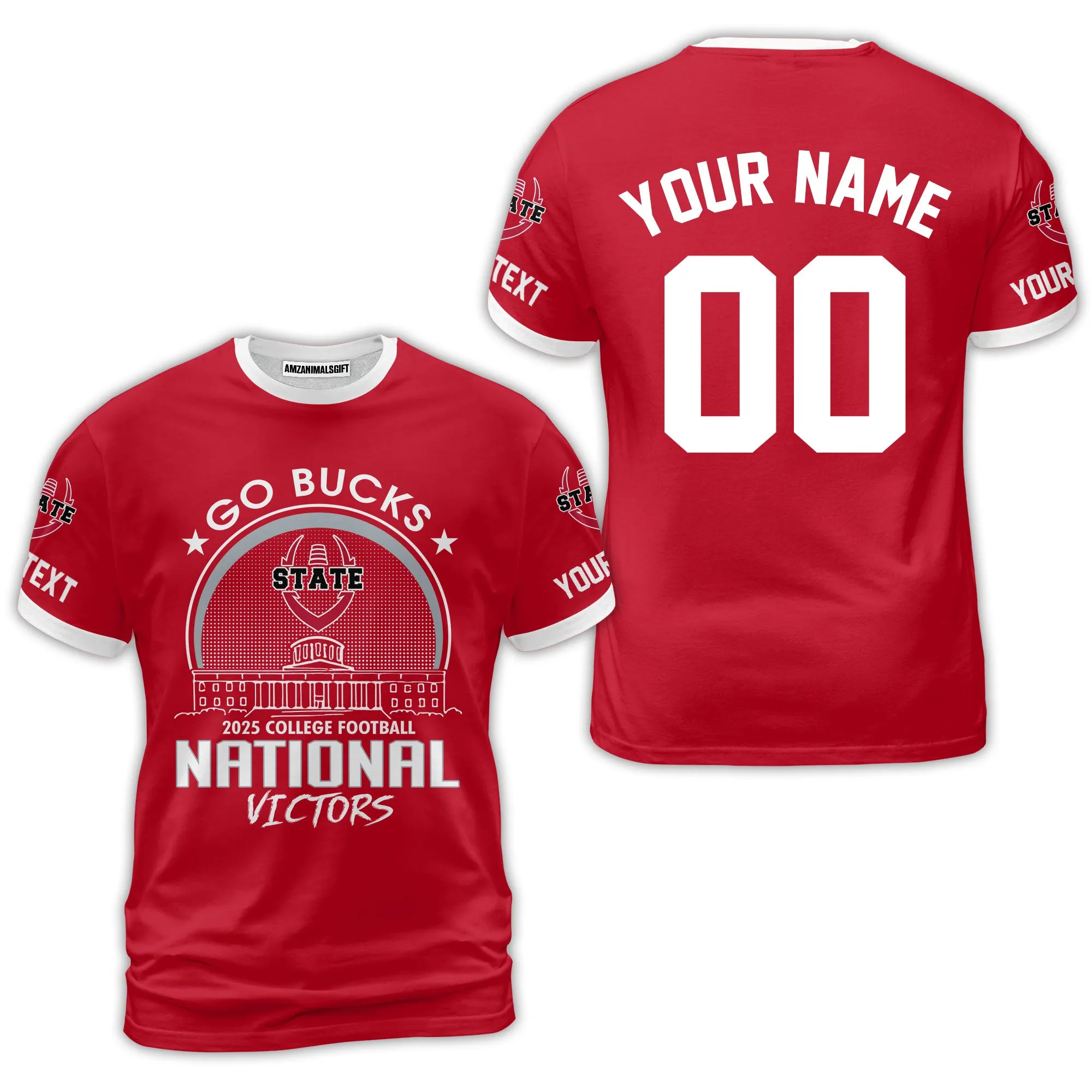 Go Bucks 2025 College Football Victors Custom Double Sided Baseball Jersey, National Winner Shirt, 2025 Champions Columbus Ohio Custom Baseball Jersey