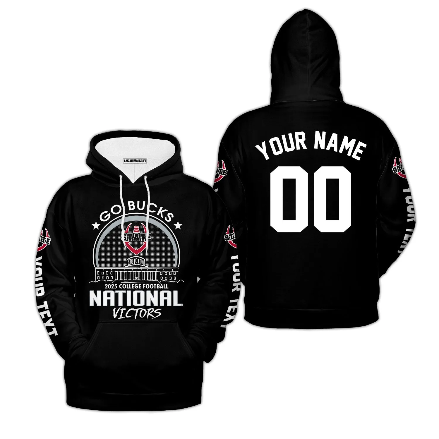 Go Bucks 2025 College Football Victors Custom Double Sided Baseball Jersey, National Winner Shirt, 2025 Champions Columbus Ohio Custom Baseball Jersey