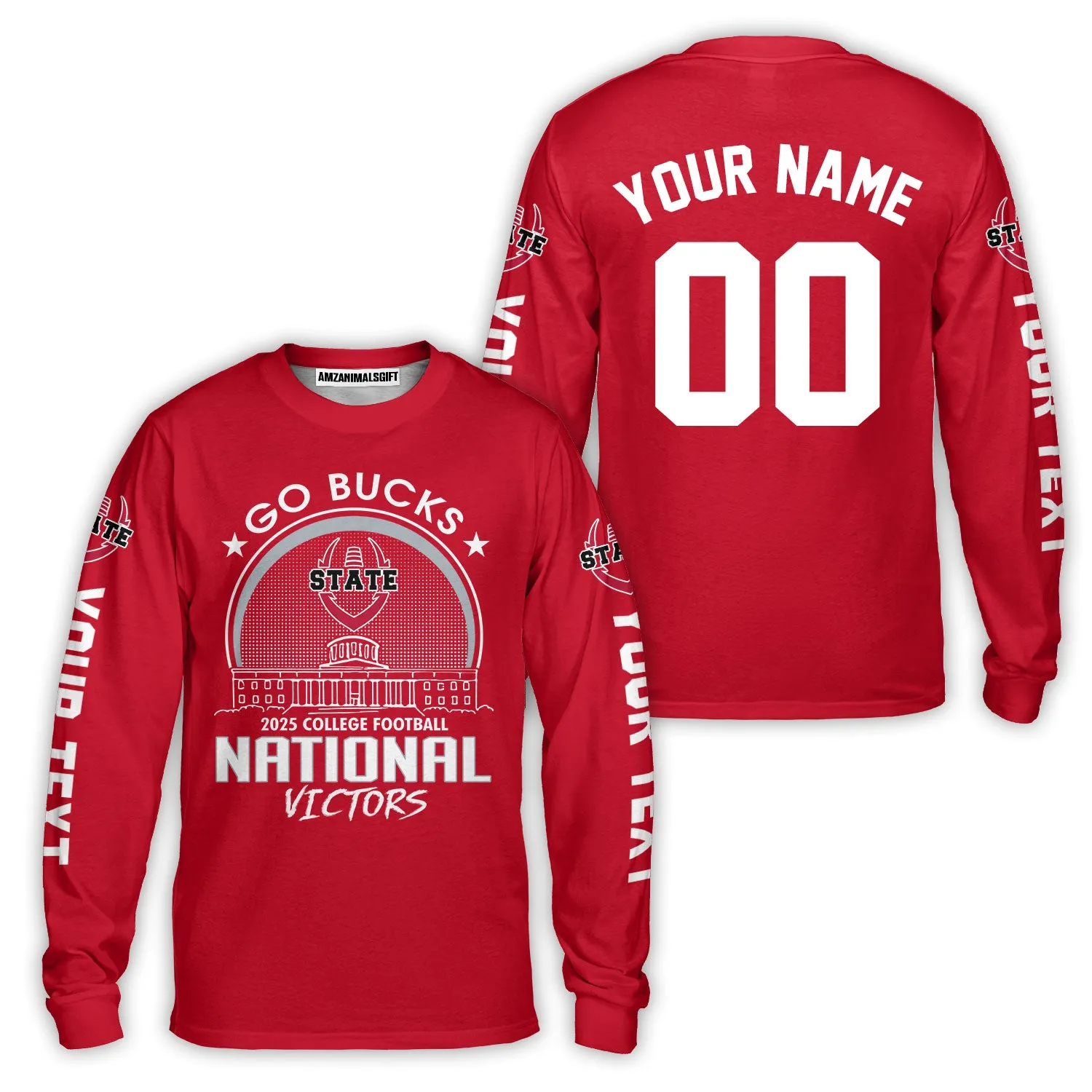 Go Bucks 2025 College Football Victors Custom Double Sided Baseball Jersey, National Winner Shirt, 2025 Champions Columbus Ohio Custom Baseball Jersey