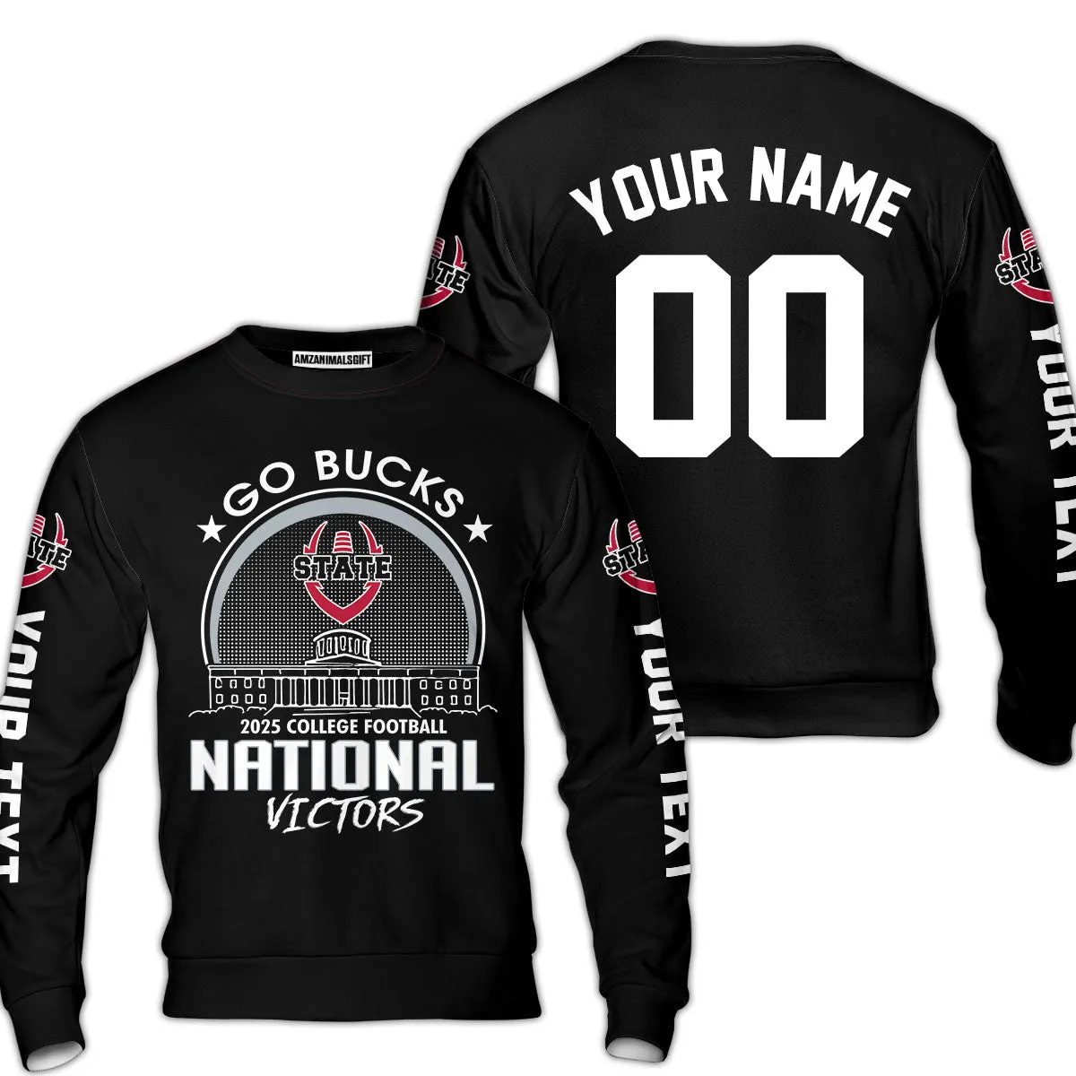 Go Bucks 2025 College Football Victors Custom Double Sided Baseball Jersey, National Winner Shirt, 2025 Champions Columbus Ohio Custom Baseball Jersey