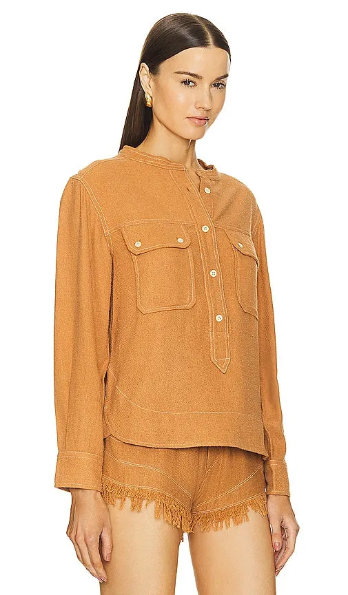 Isabel Marant Etoile Tecoyo Top in Brown