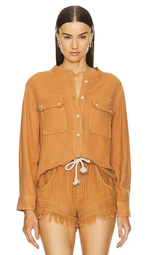 Isabel Marant Etoile Tecoyo Top in Brown
