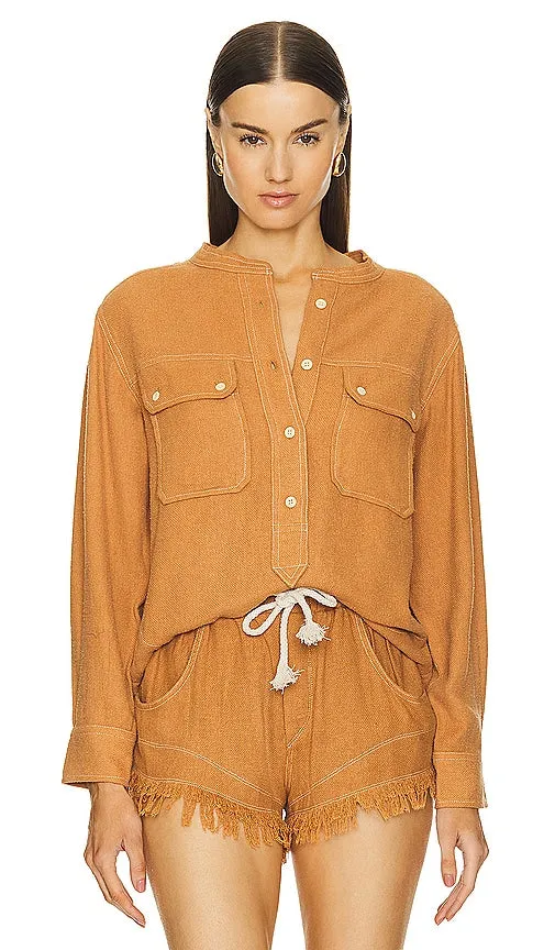 Isabel Marant Etoile Tecoyo Top in Brown