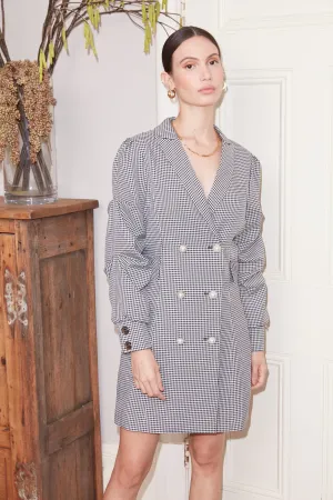 Jovonna Pam Coat Dress Black White Check