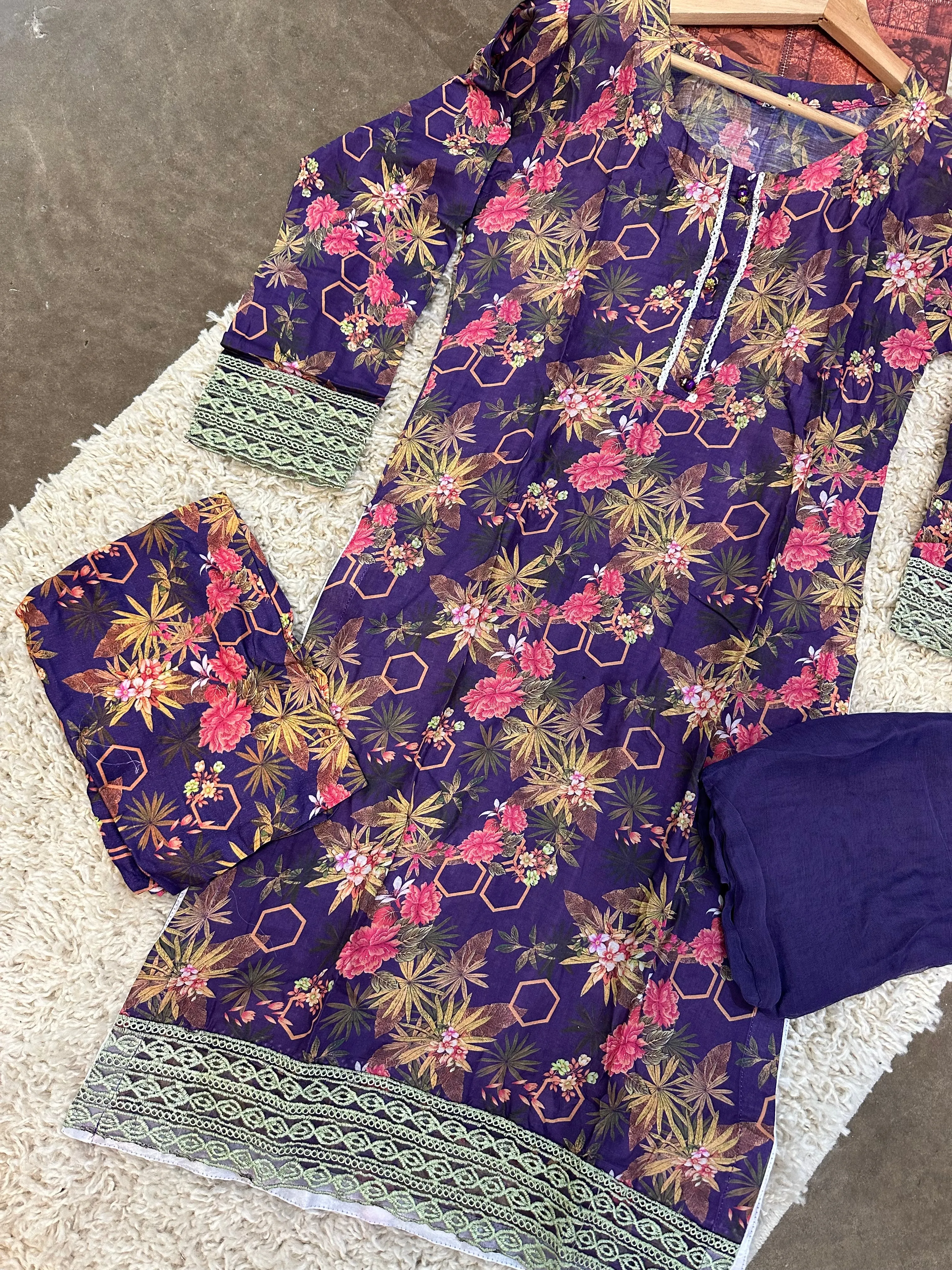KHADIJAH’S | Embroidered Lawn 3pc Readymade | KJ134