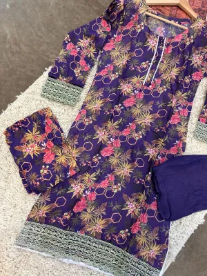 KHADIJAH’S | Embroidered Lawn 3pc Readymade | KJ134