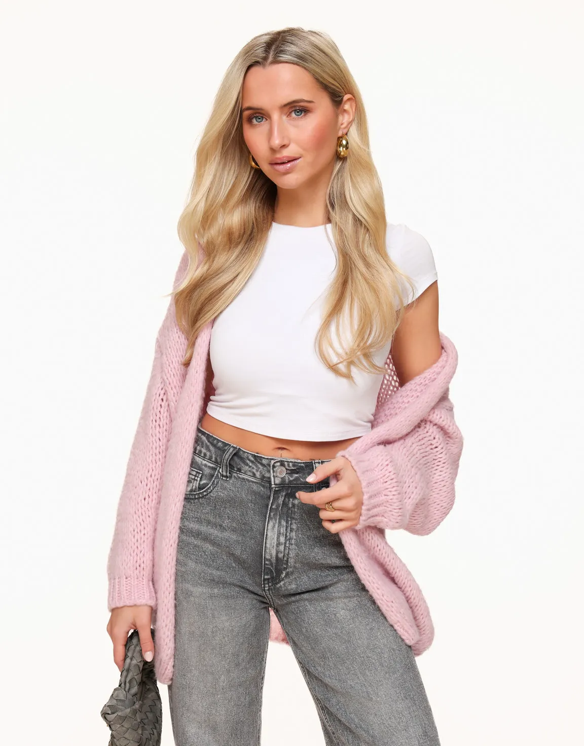 Licht Roze Wollen - Vest